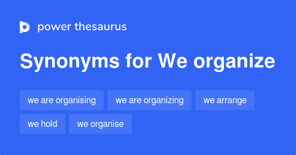 organise synonym