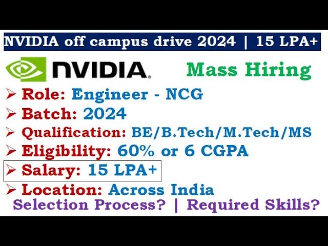 nvidia fresher salary