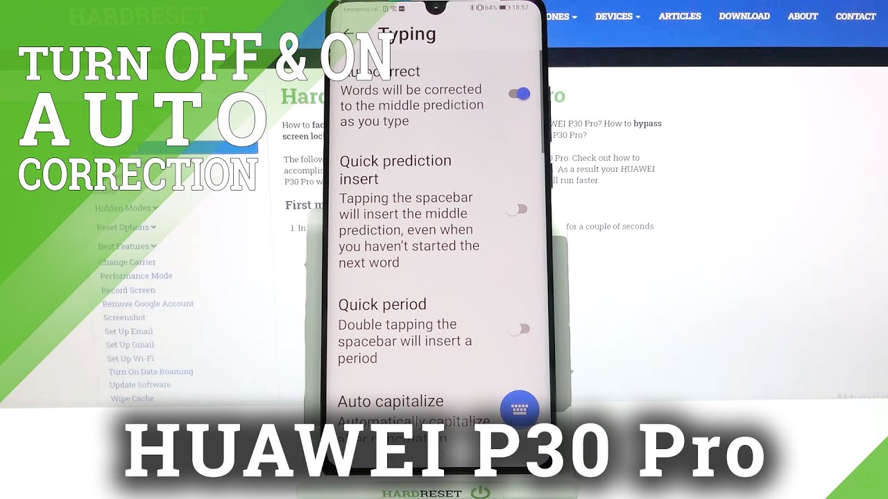 how to turn off predictive text on huawei p30