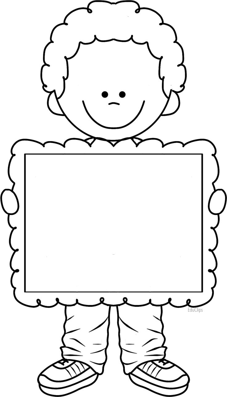 boy clipart black and white