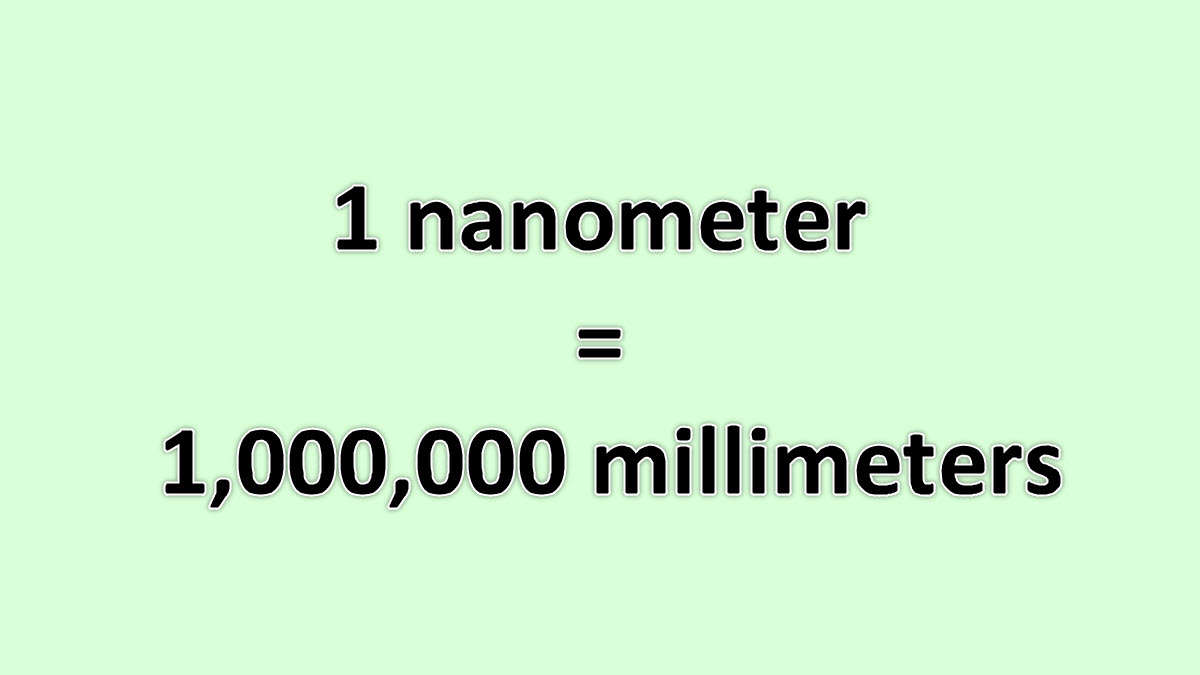 nanometers to millimeters