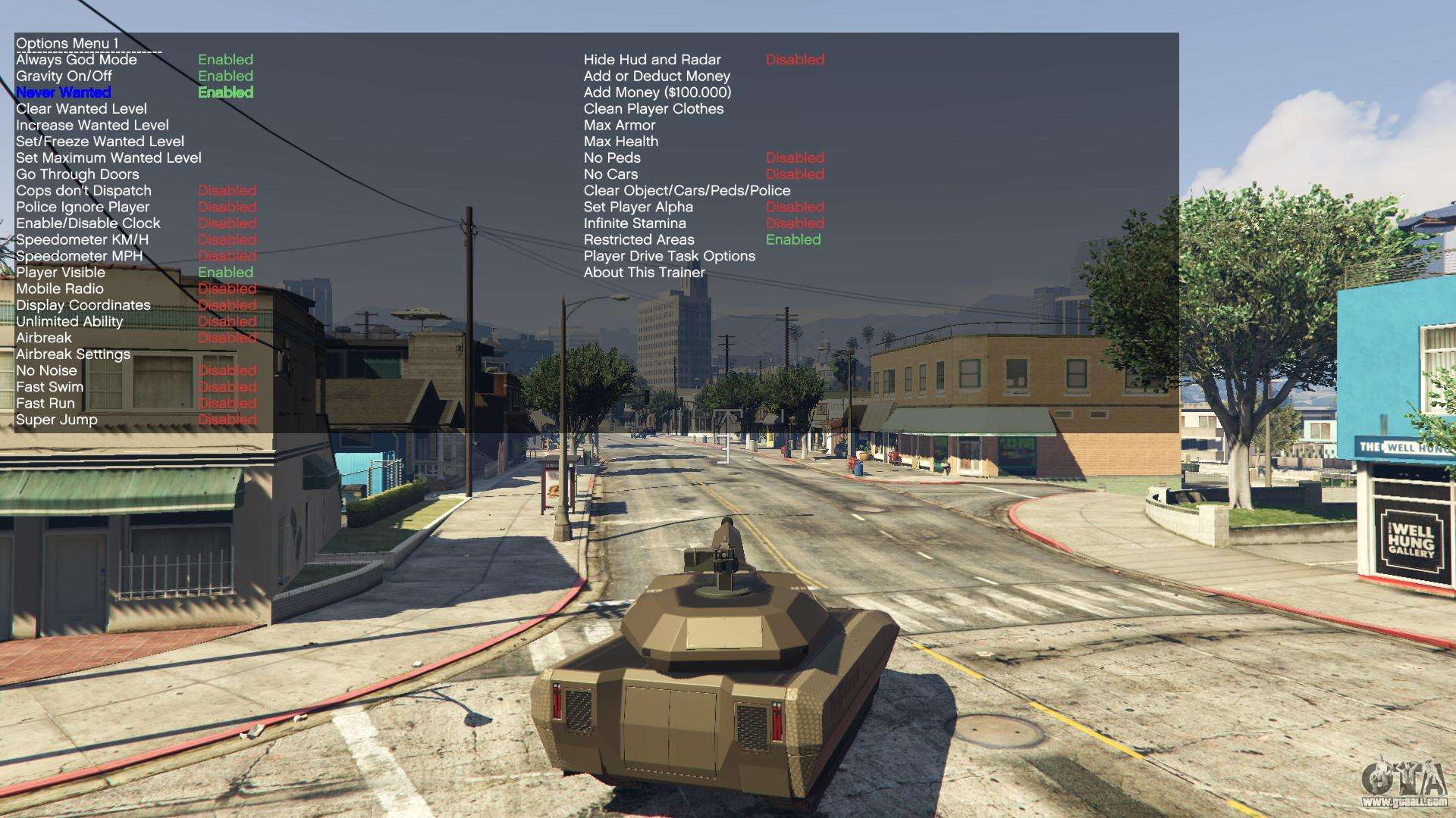 cheat code for tank gta 5