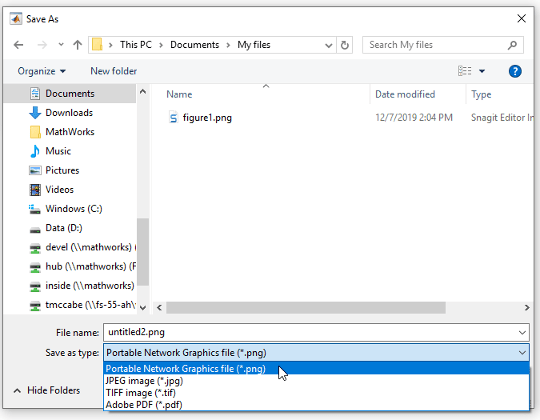 matlab save figure