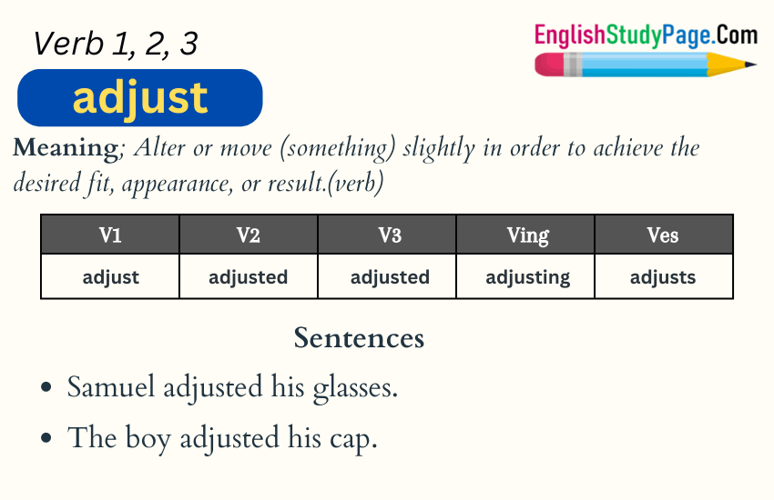 adjust synonyms in english