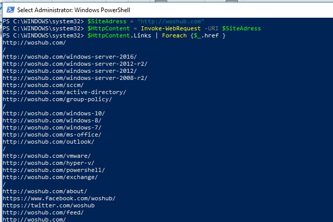 powershell invoke webrequest