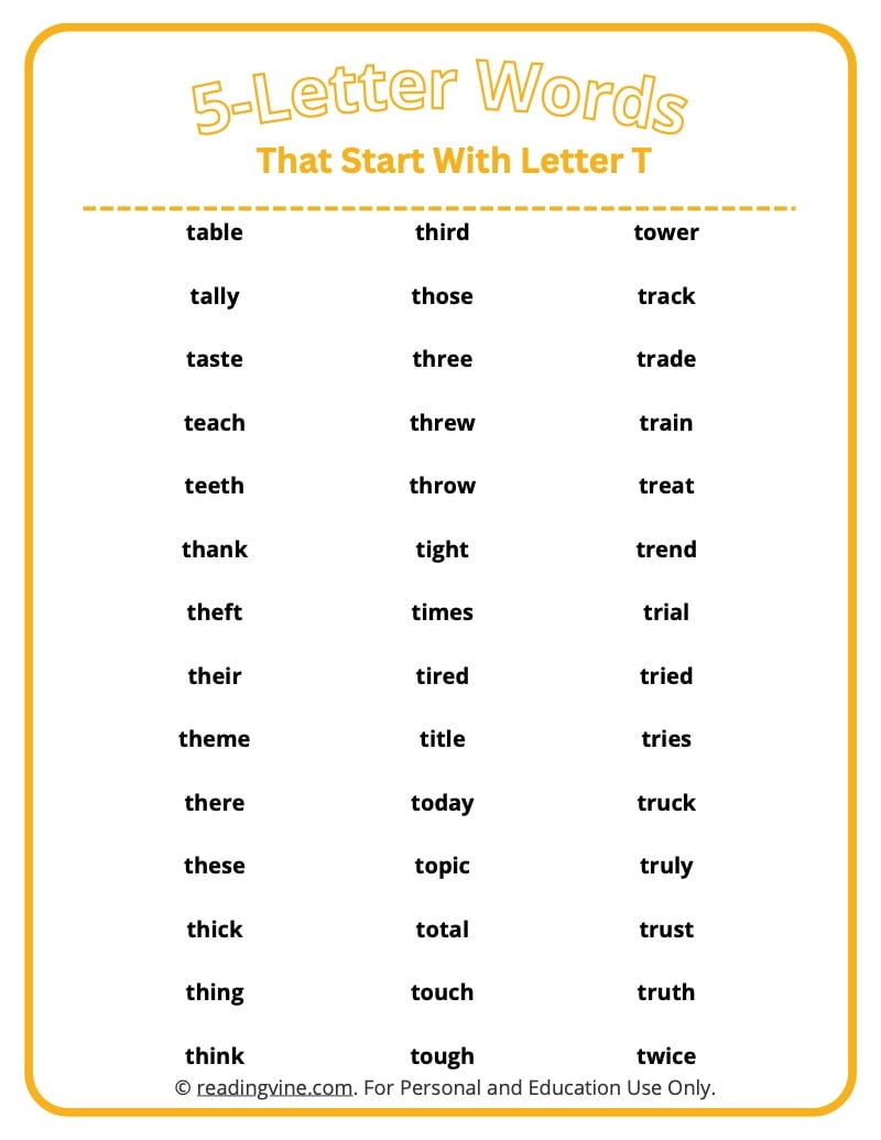 5 letter words starting with thu