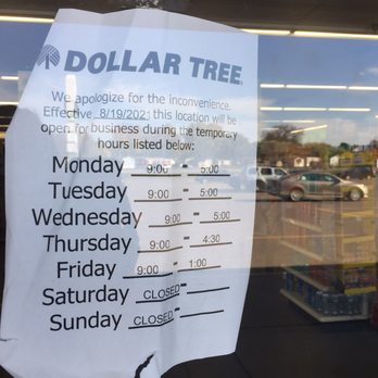 what time dollar tree close