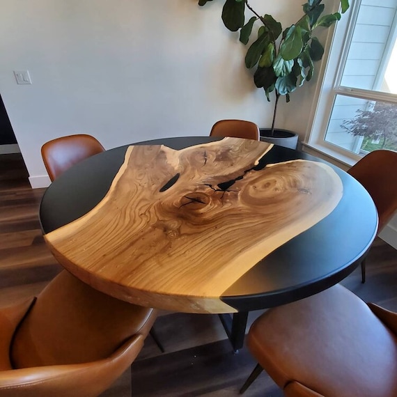 resin dining table round