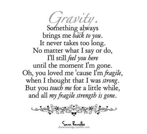 gravity song lyrics