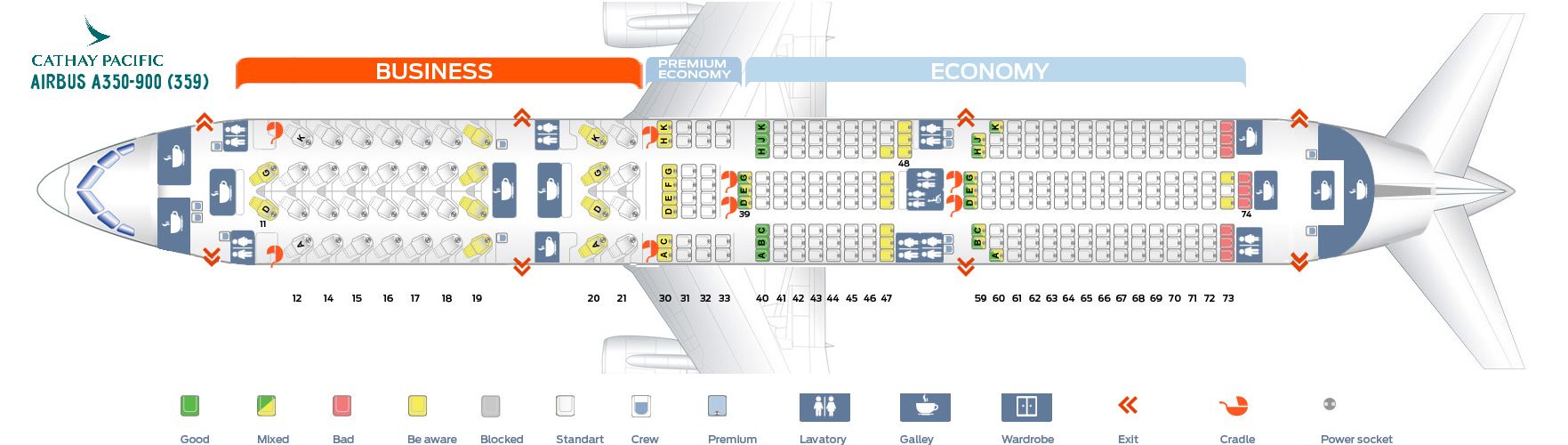 a350 seat map