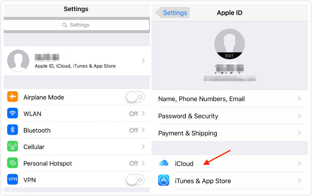 icloud account settings