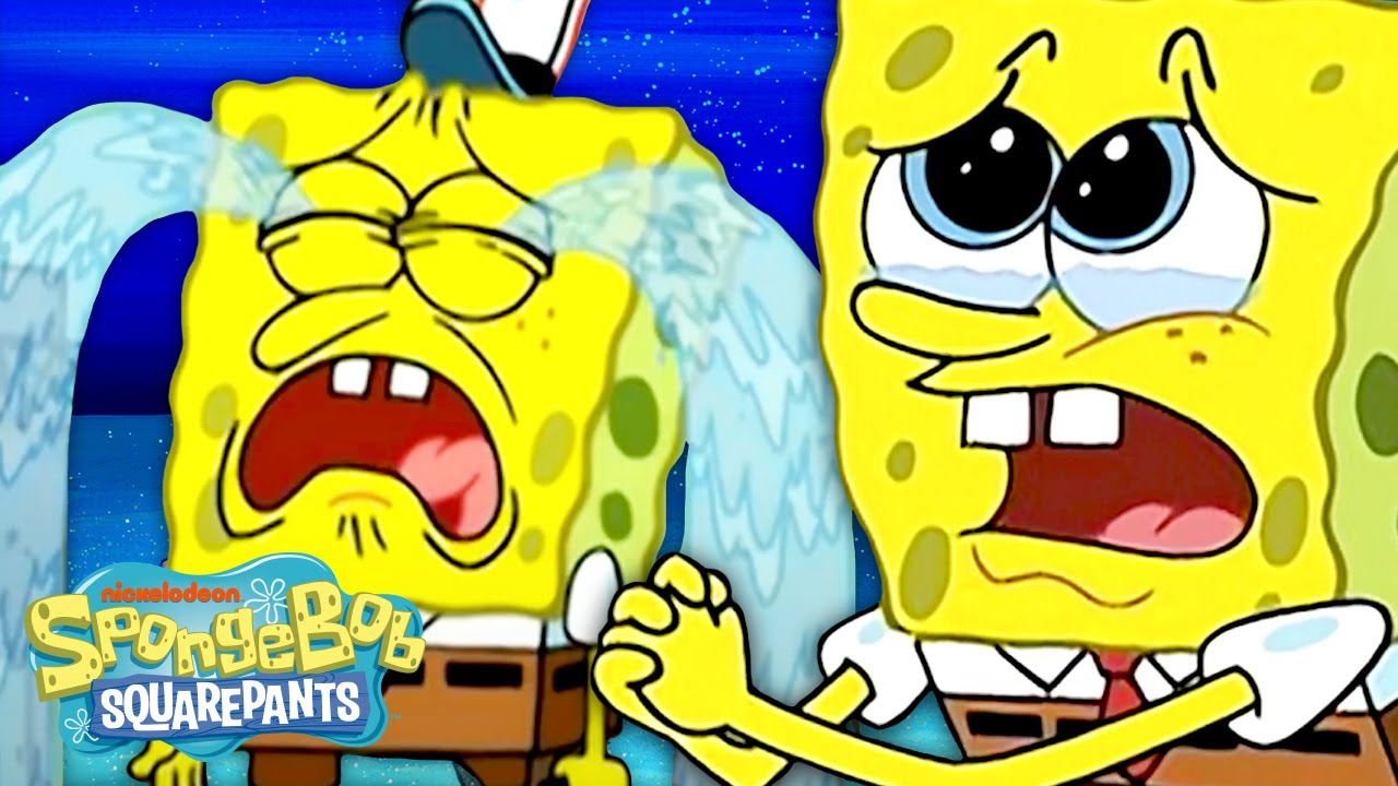 spongebob crying