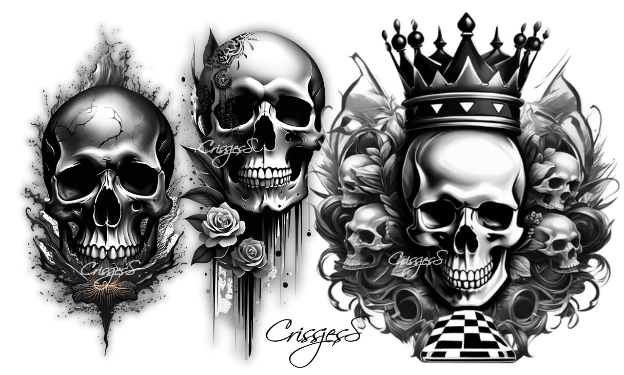 skull tattoo artwork