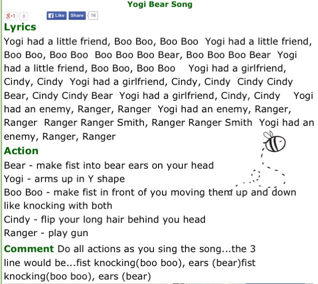 yogi bear cadence lyrics