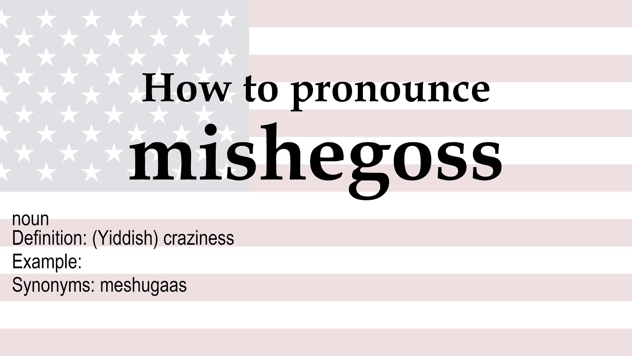 mishegoss pronunciation