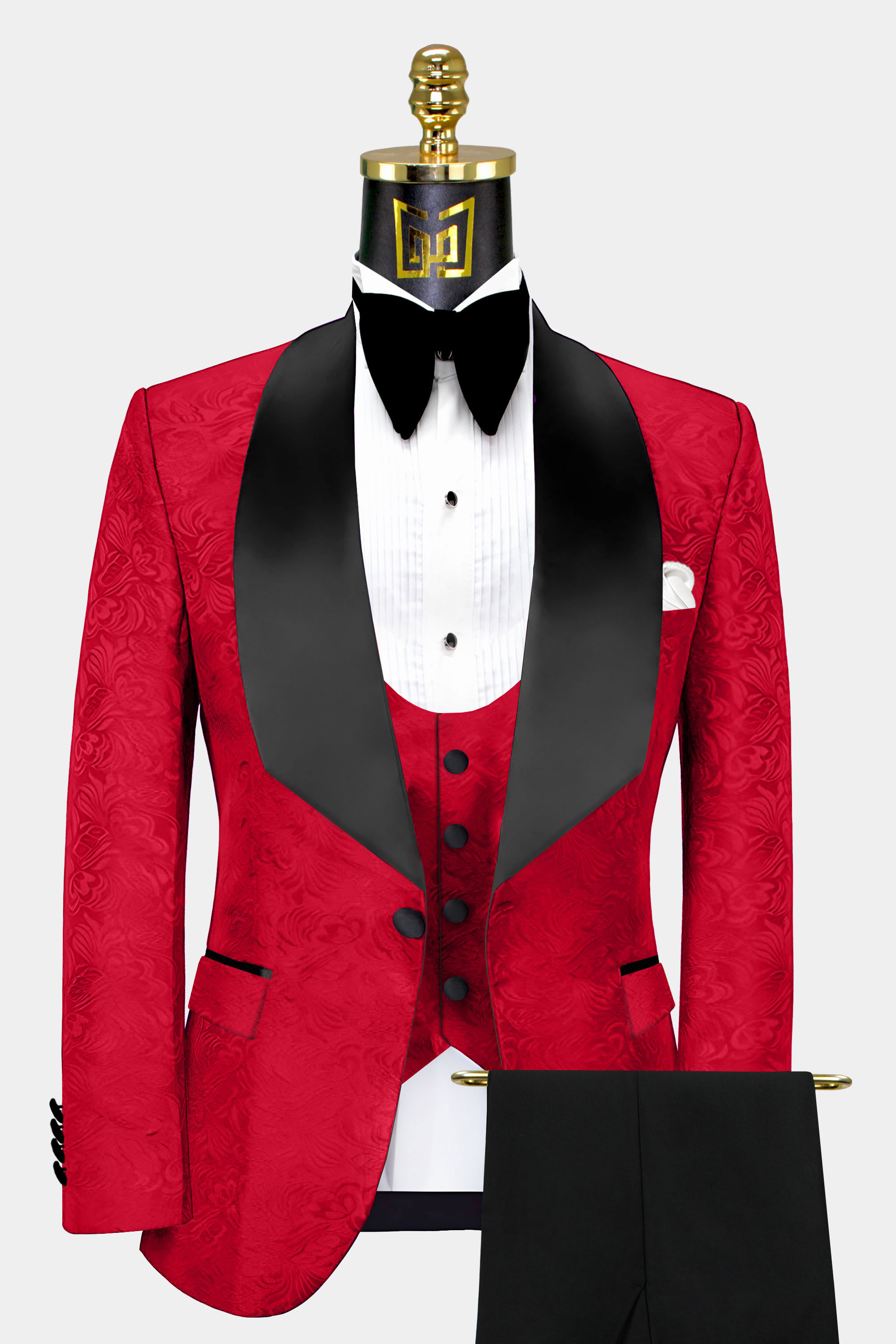 red prom suit