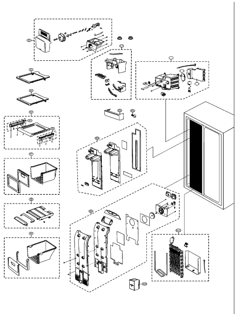 samsung american fridge freezer parts