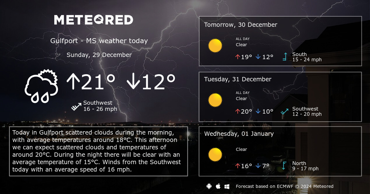 gulfport weather tomorrow