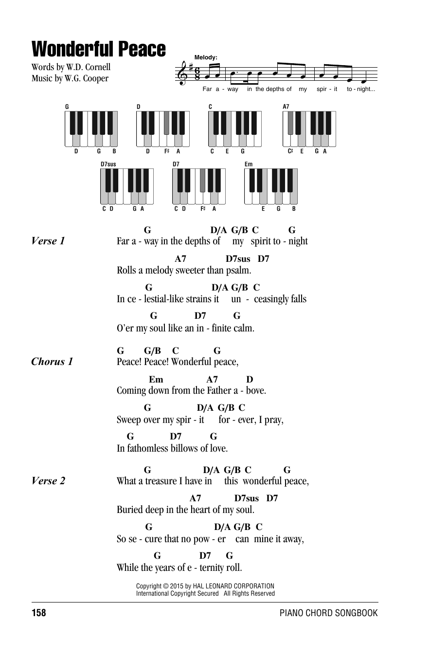 peace hillsong chords