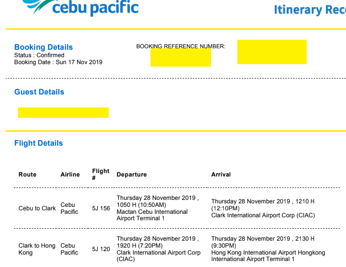 flight tickets to cebu