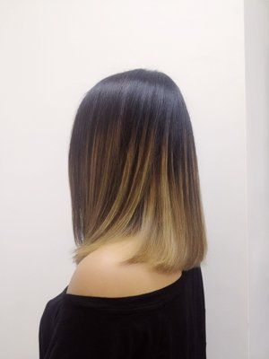 ash brown ombre short hair