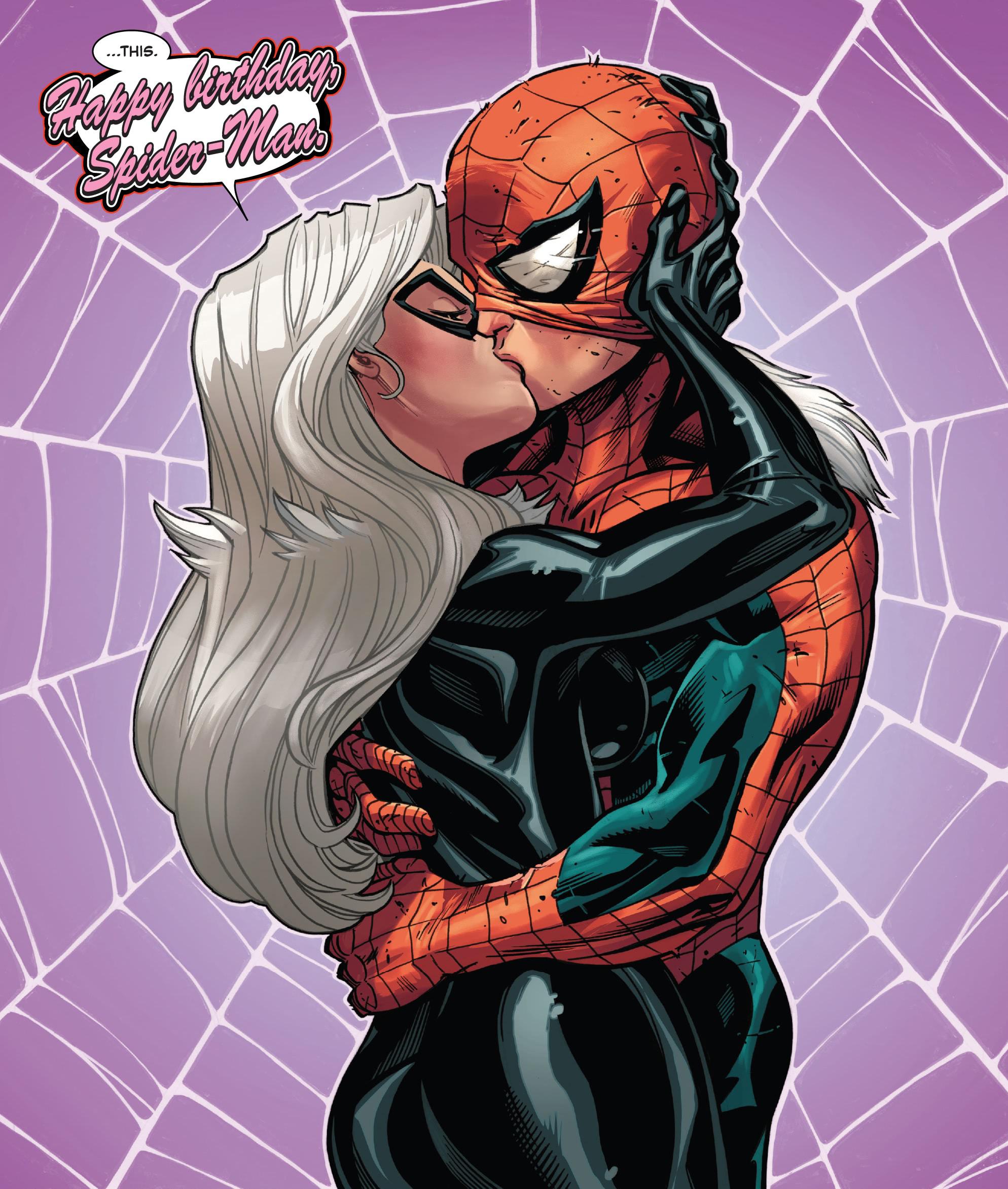 spiderman kiss black cat