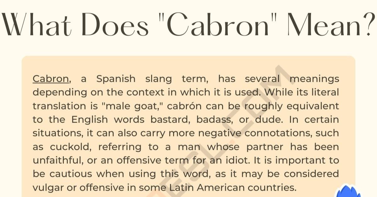 what does cabron mean in mexican