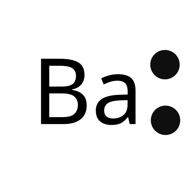 electron dot diagram for barium