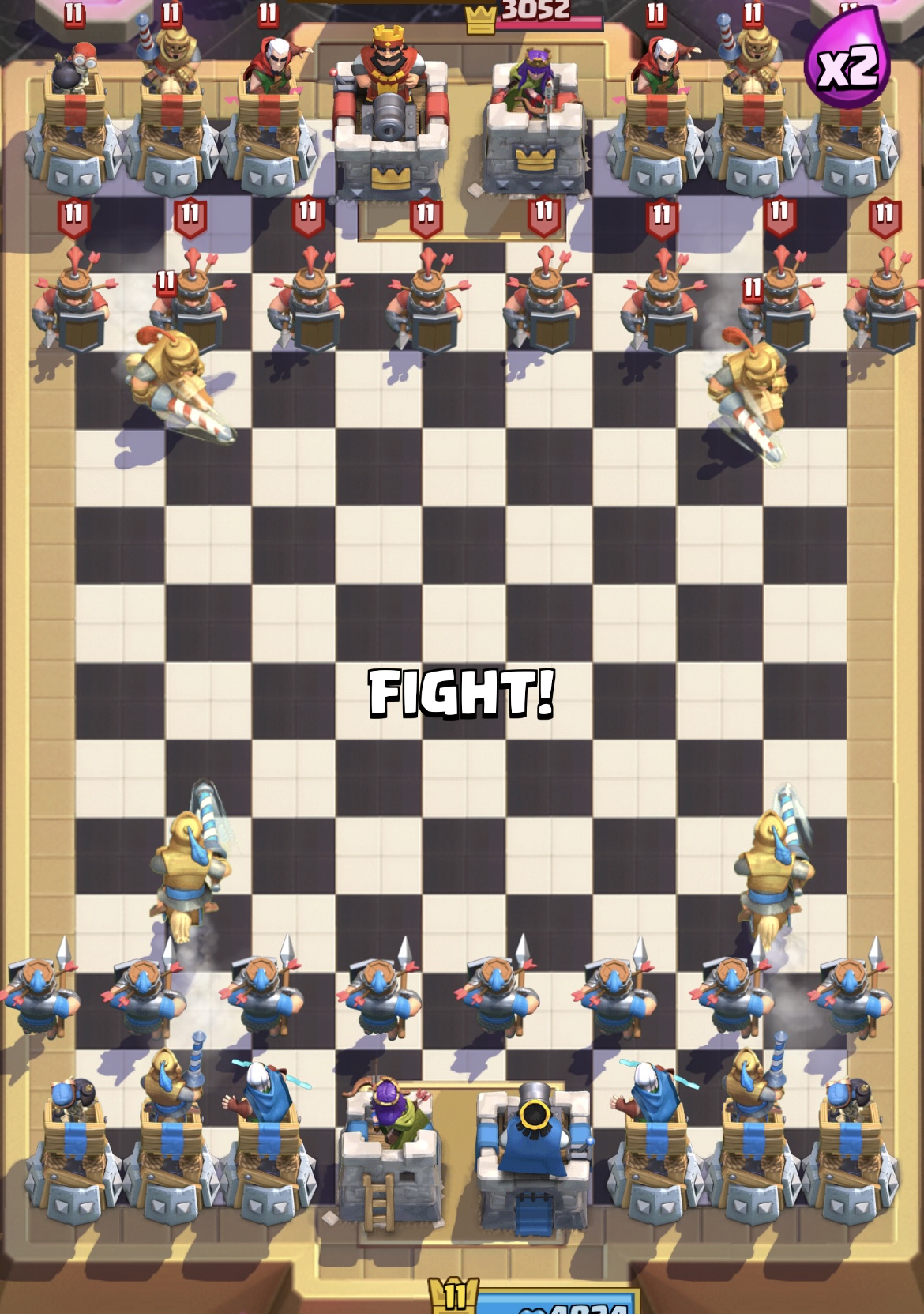 win the rook in two moves clash royale