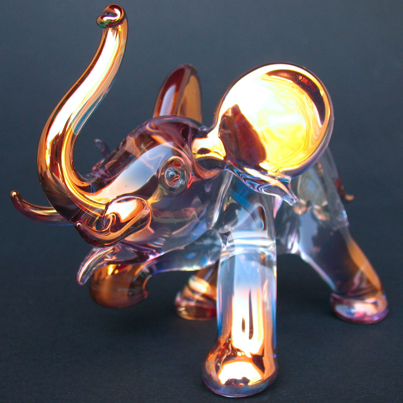 blown glass elephant