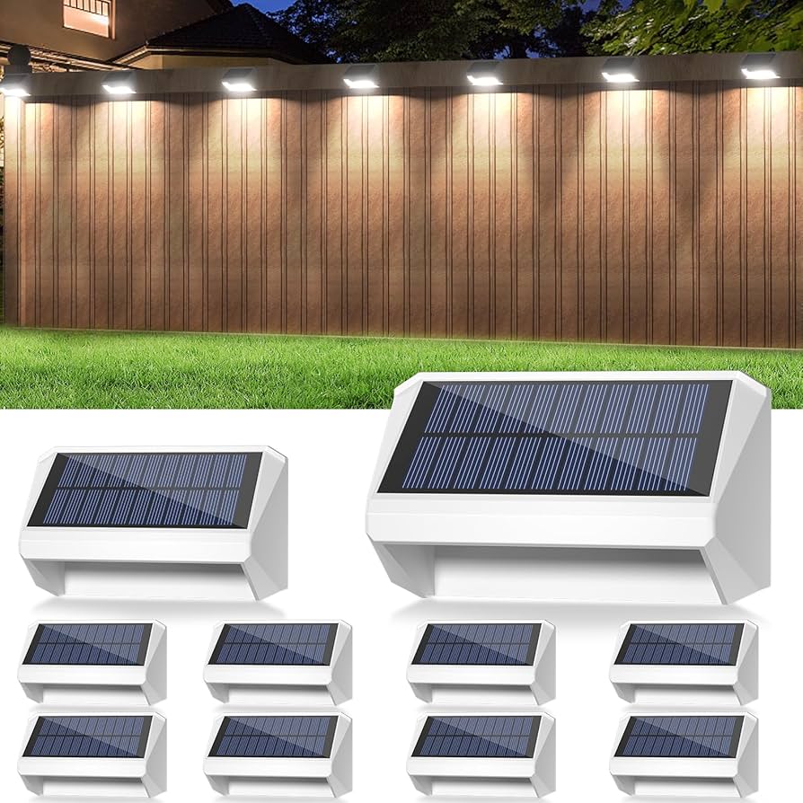 10 pack solar fence lights