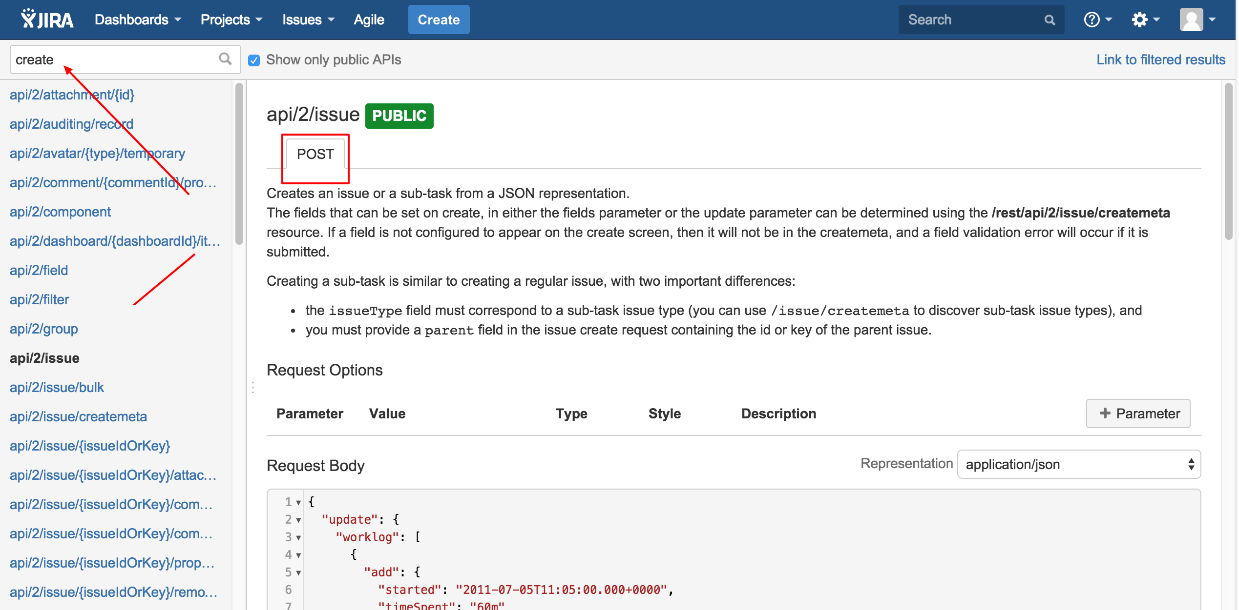 rest api for jira