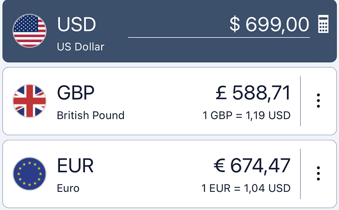 699 usd to eur