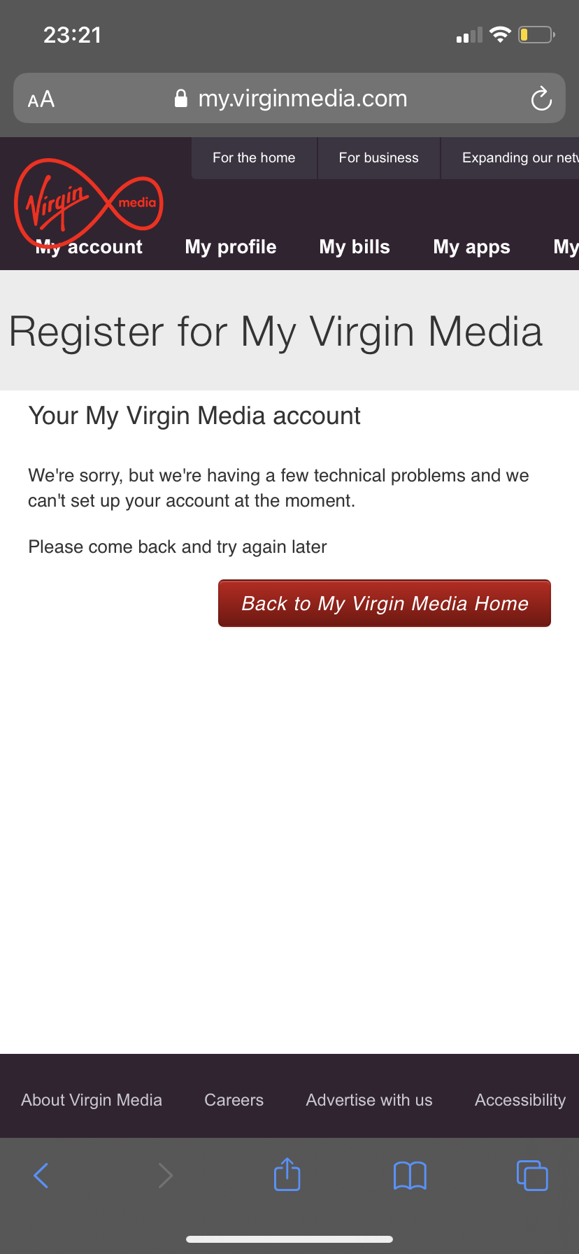 my virgin media login