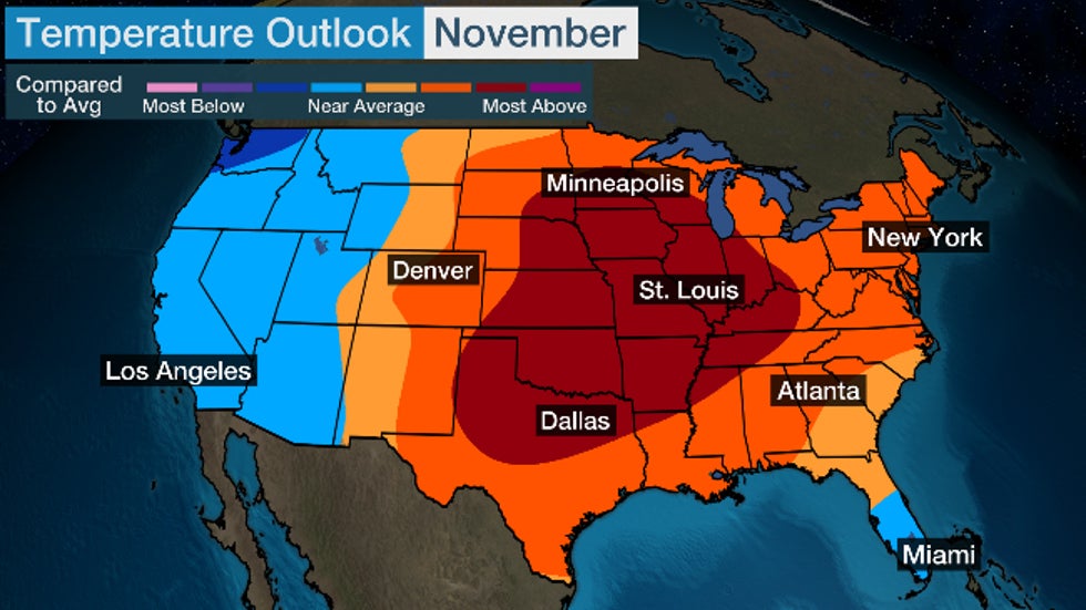 weather forecast of november