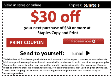 staples print discount code canada