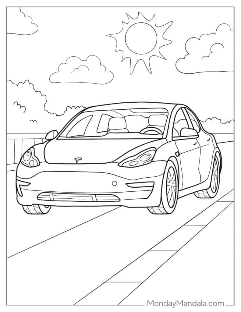 tesla coloring pages