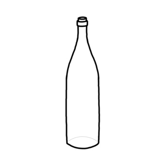 empty bottle clipart black and white