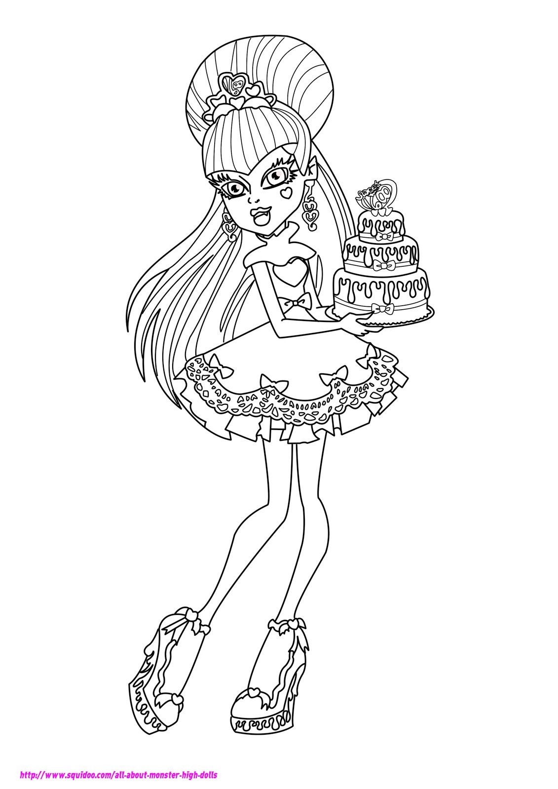 dibujo para colorear monster high