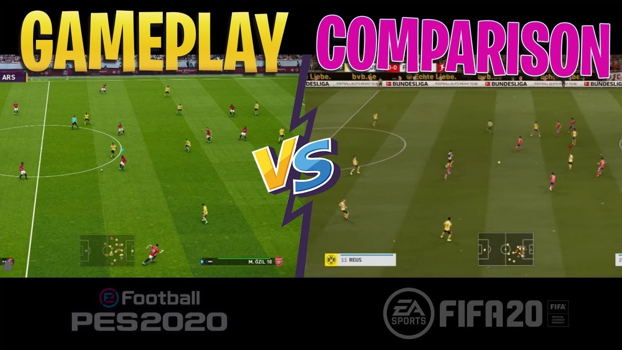 pes vs fifa gameplay