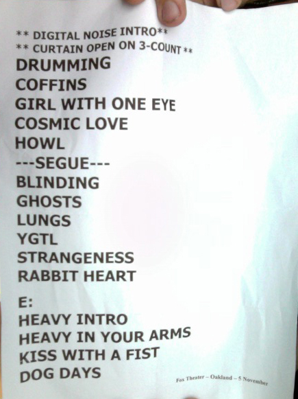 florence and the machine setlists