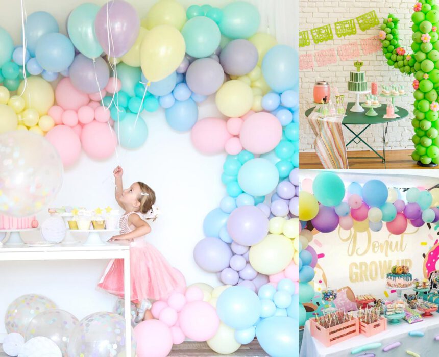 adornos con globos para niños