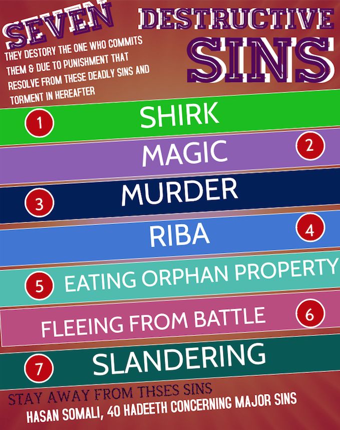 7 deadly sins islam