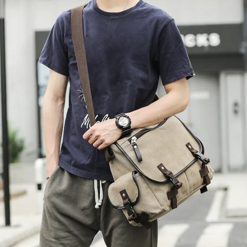 mens canvas shoulder bags