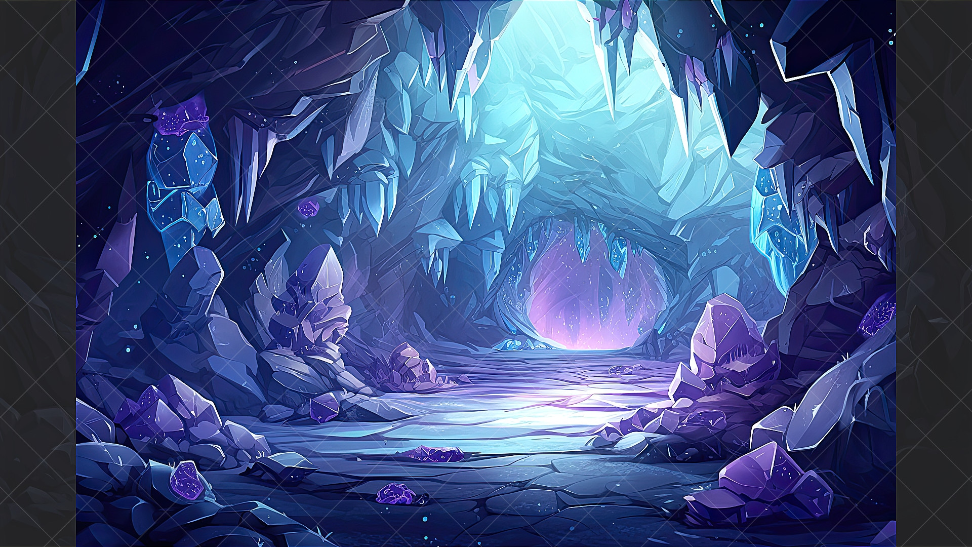 2d cave background