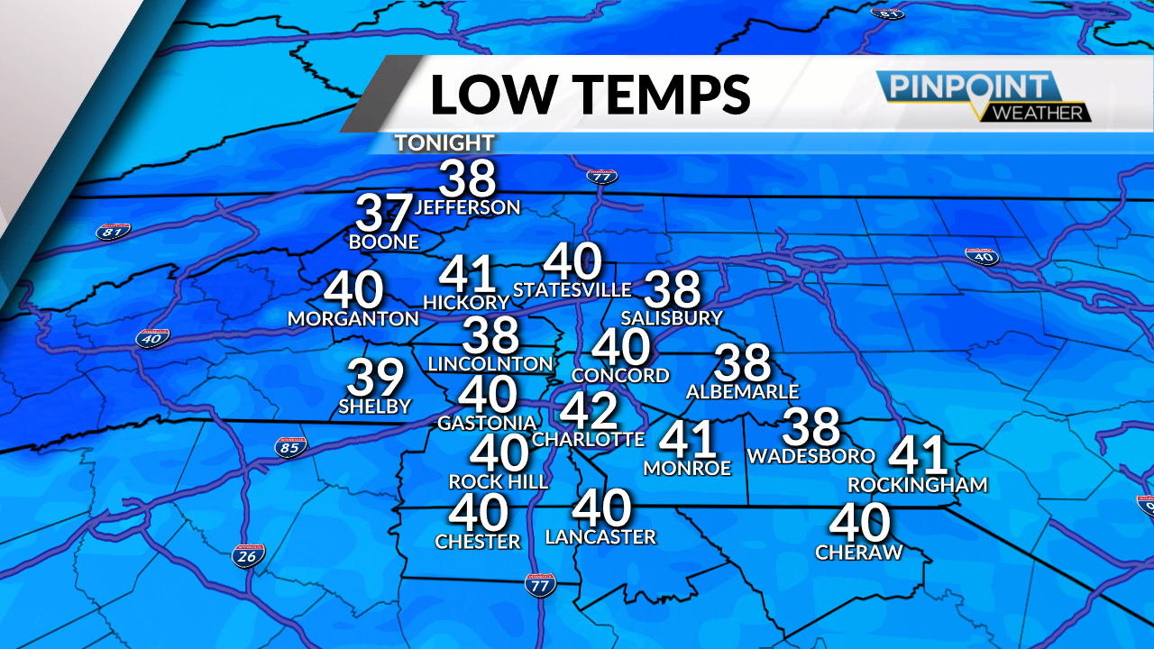 temperature overnight tonight