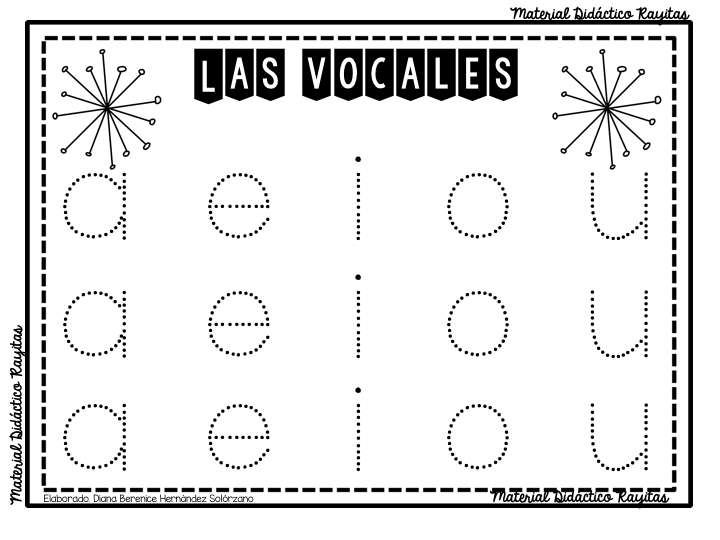 preescritura de las vocales