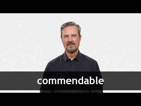 how to use commendable in a sentence