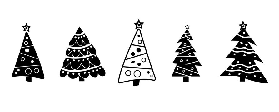 christmas clipart black white