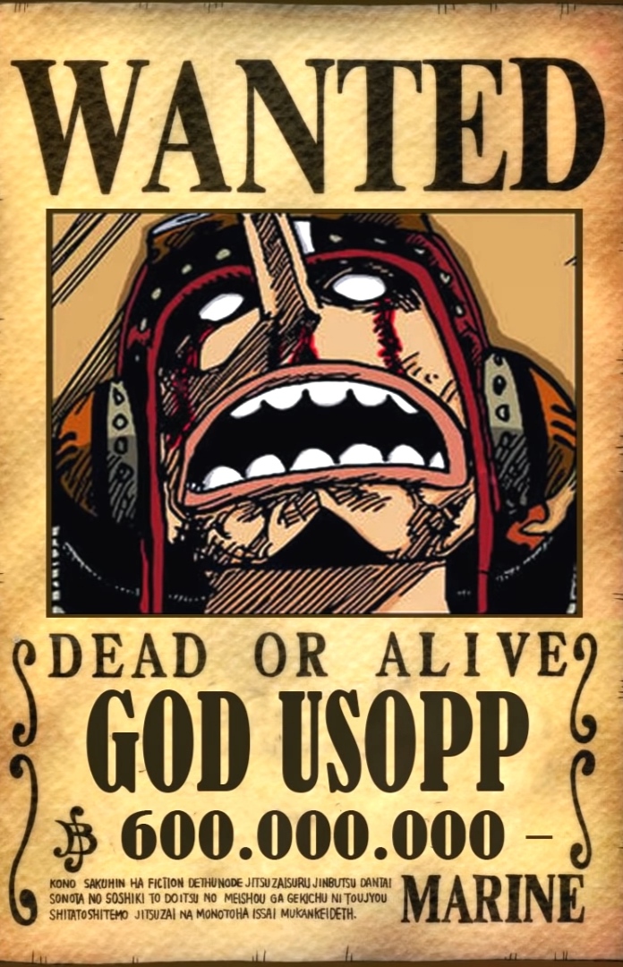 usopp last known bounty in belly